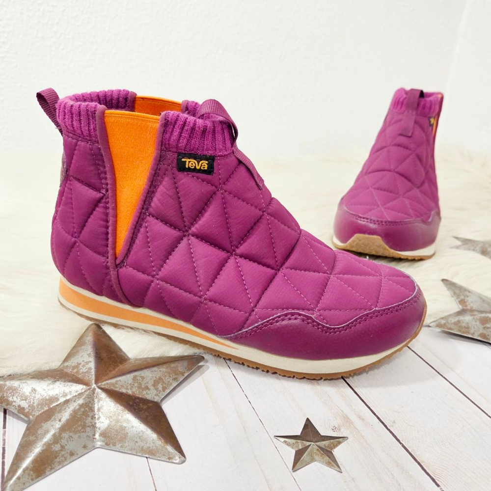 Teva Ember mid boot Amaranth purple orange quilted ankle bootie women's size 7